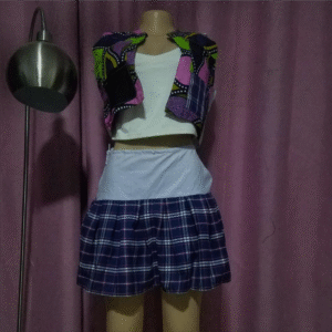 College Skirt And Petite Crop Jacket