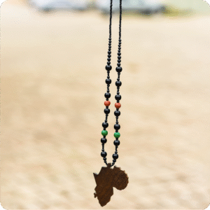 African Map Beaded Necklace