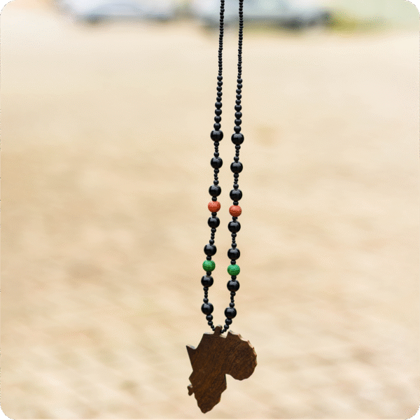 African Map Beaded Necklace - Image 2