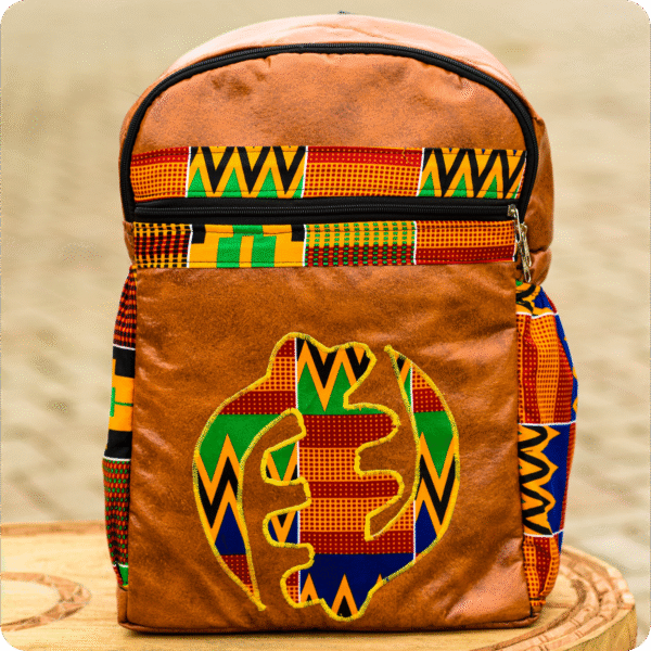 Dwakrom African Print Leather Bag Yellow