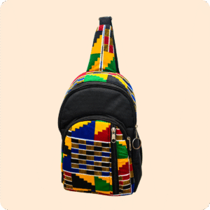 Dwakrom African Print Leather Side Bag