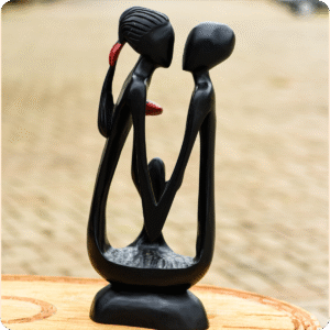 Dwakrom Lovers Carved Sculpture