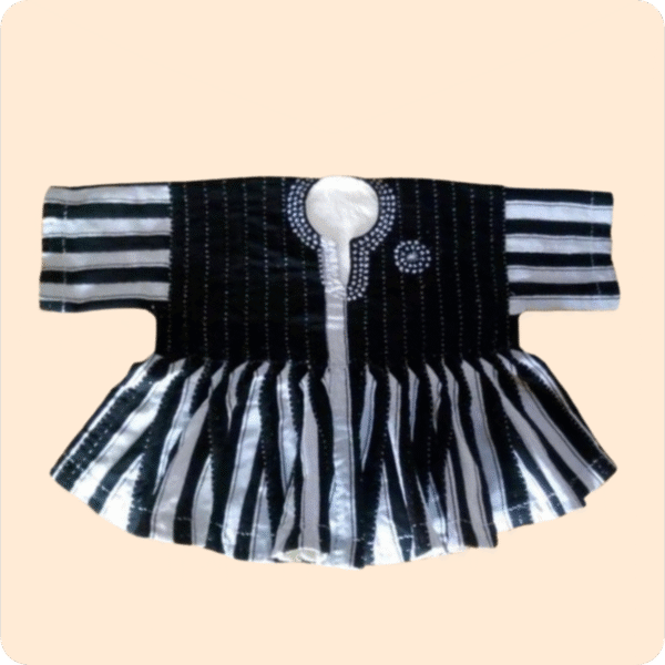 Premium Black And White Smock Main