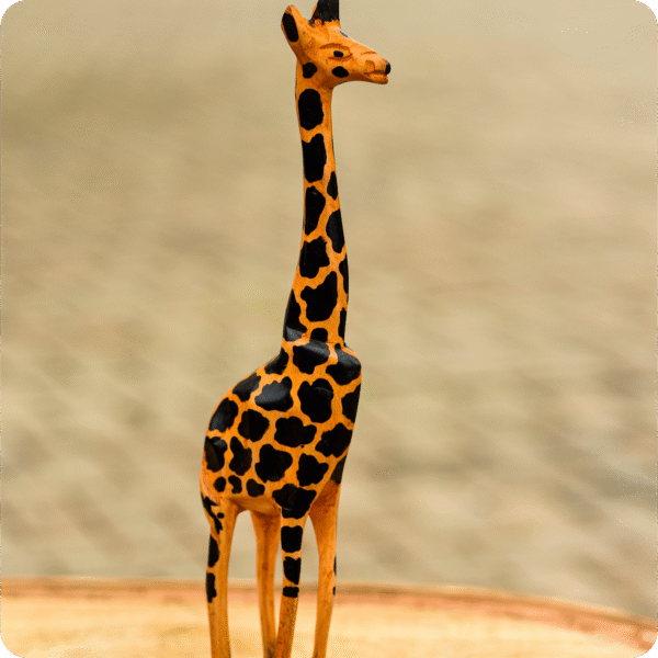 Premium Giraffe Carved Sculpture Big Main