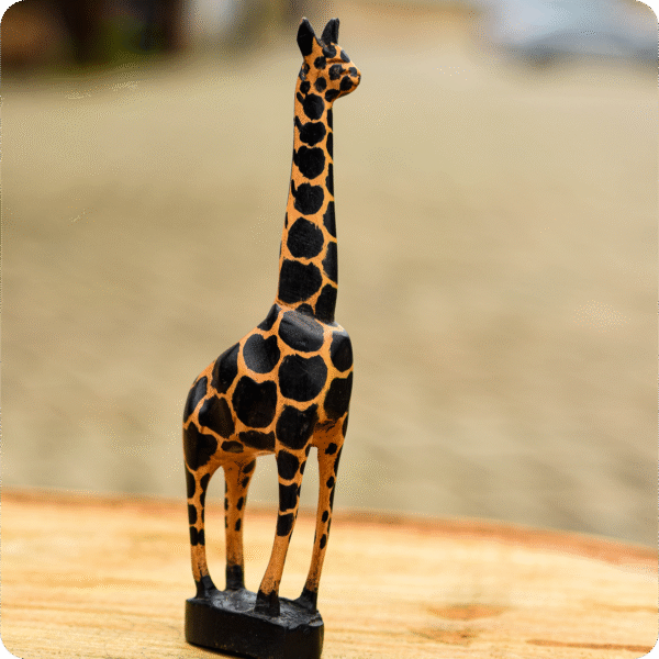 Premium Giraffe Carved Sculpture Short Main