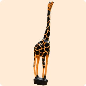 Premium Giraffe Carved Sculpture