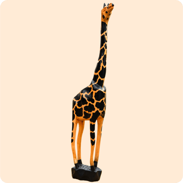 Premium Giraffe Carved Sculpture - Image 3