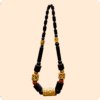 Single Black And Yellow Beaded Necklace