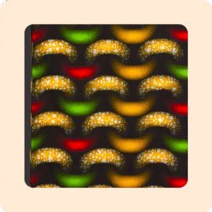 Black & Yellow Fabric Half Piece