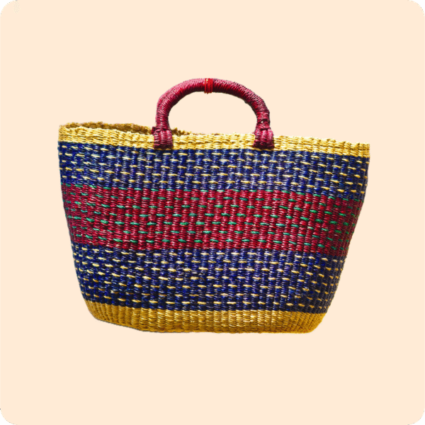 Dwakrom Bolga Multi Colored Basket