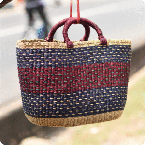 Dwakrom Bolga Multi Colored Basket
