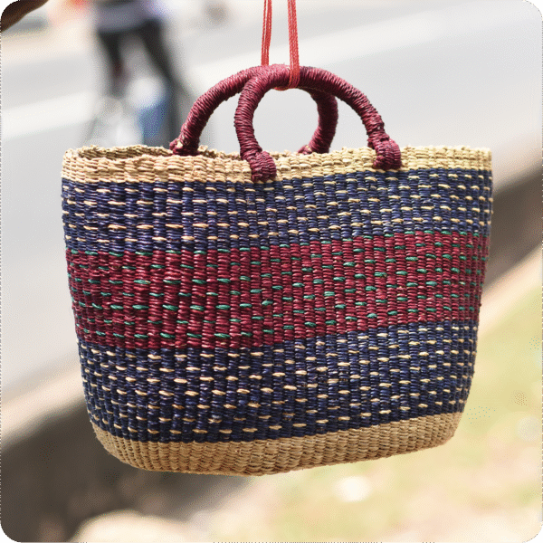 Dwakrom Bolga Multi Colored Basket - Image 2