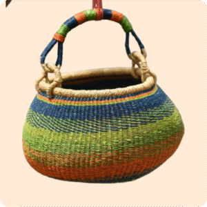 Dwakrom Bolga Round Basket Page