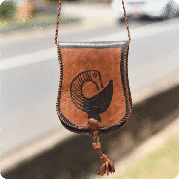 Dwakrom Brown Hand Leather Bag Main - Duck Design