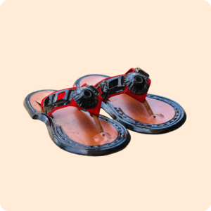 Men Ahenema Slippers with Black and Red Colour