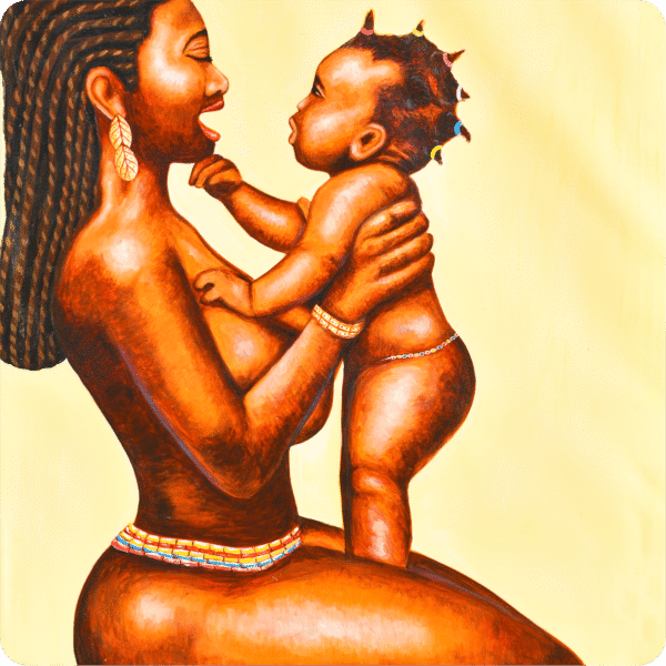Mother And Child Painting Work - Image 2