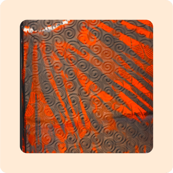 Red & Green Batik Fabric Half Piece
