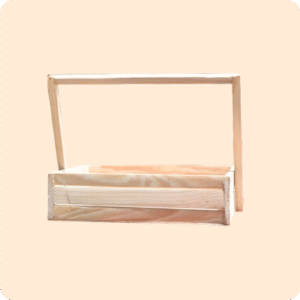 Wooden Hamper Basket wWth Hand
