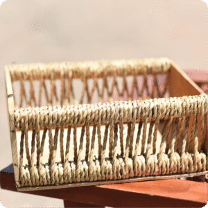 Woven Rafia Hamper Basket