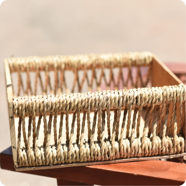 Woven Rafia Hamper Basket - Image 2